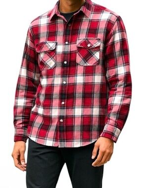 Enyce Mens Plaid Button Up Long Sleeve Shirt Size Medium